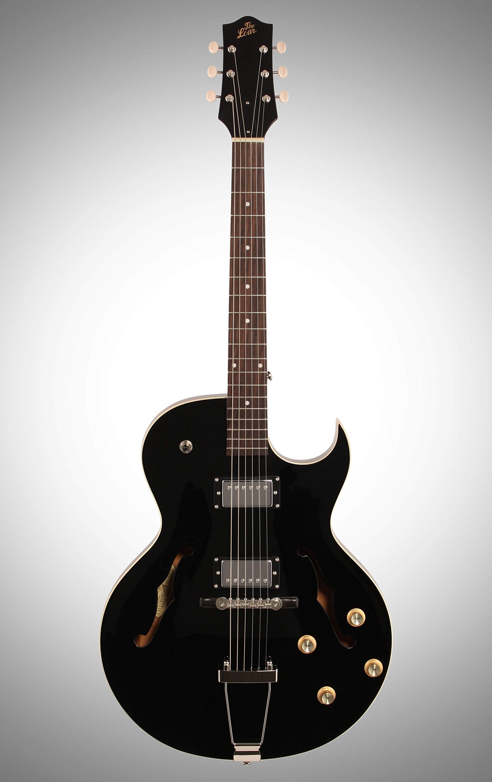 Amazon | The Loar LH-304T-CBK Dual Hum Bucker Thin Body Cutaway